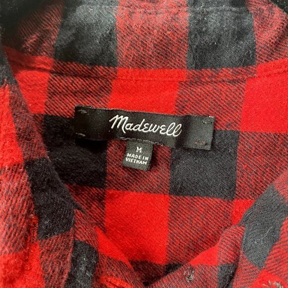 Madewell Flannel Popover Shirt in Buffalo Check M - Picture 2 of 8